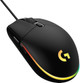 Logitech G203 Lightsync Gaming Muis Zwart linkerkant