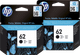 HP 62 Cartridges Zwart Duo Pack Main Image