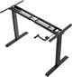 Euroseats Hand Crank Sit-Stand Desk 120x80 Black/White null