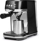 Sage the Bambino Plus Black Stainless + Coffee Grinder right side
