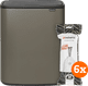 Brabantia Bo Touch Bin 60L Platinum + Trash Bags (120 Units) Main Image