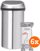 Brabantia Touch Bin 60L Stainless Steel Fingerprint-Proof + Trash Bags (120 units) Main Image