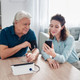 Omron Complete + ECG Recorder product in use