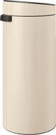 Brabantia Touch Bin 30 Liter Soft Beige + Vuilniszakken (120) achterkant
