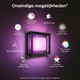 Philips Hue Econic Wall Lamp White and Color Black Modern null