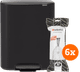 Brabantia Bo Pedal Bin 60 Liter Matt Black + Vuilniszakken (120 stuks) Main Image