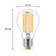 Philips LED Filament Light - 4W - E27 - Warm White Light 4-pack visual supplier
