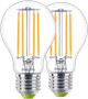 Philips LED Filament Light - 2.3W - E27 - Warm White Light 2-pack Main Image