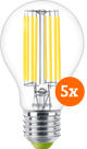 Philips LED Filament Light - 4W - E27 - Warm White Light 5-pack Main Image