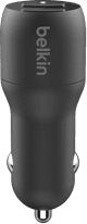 Belkin Autolader met 2 Usb Poorten 12W voorkant