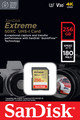SanDisk SDXC Extreme 256GB 130MB/s packaging