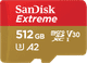 SanDisk MicroSDXC Extreme 512GB 130MB/s voorkant