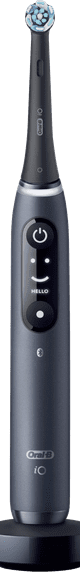 Oral-B iO Series 7w Black with Extra Brush Attachment front