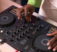 Pioneer DJ DDJ-FLX4 + Pioneer DJ HDJ-X7 Black + Pioneer DJ DM-50D Black product in use