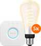 Philips Hue Filament White Ambiance Edison XL 5-pack + Bridge Main Image