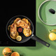 Tefal Renew On Ceramic High-Sided Skillet 24cm Black product in use