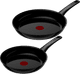 Tefal Renew On Ceramic Frying Pan Set 24cm + 28cm Black Main Image