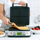 GreenPan Elite Waffle Iron Blue Haze product in use