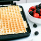 GreenPan Elite Waffle Iron Blue Haze product in use