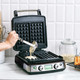 GreenPan Elite Waffle Iron Black product in use