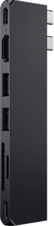 Satechi USB-C Pro Hub Slim Adapter - Midnight Black back