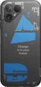 Fairphone 5 256GB Transparant 5G + Fairphone Protective Back Cover Zwart achterkant