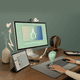 Logitech Pebble Keyboard 2 - K380s Graphite AZERTY product in use