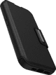 Otterbox Strada Apple iPhone 15 Book Case Leather Black with MagSafe left side