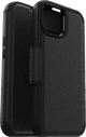 Otterbox Strada Apple iPhone 15 Book Case Leather Black with MagSafe right side