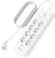 Belkin Surge Protection 8 Outlet 2m Dual USB-C 30W PD White right side
