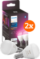 Philips Hue Luster Spherical Light White and Color E14 4-pack Main Image