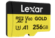 Lexar Professional microSDXC GOLD 256GB 180 MB/s vorne