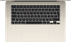 Apple MacBook Air 15 inch (2024) M3 (8 core CPU/10 core GPU) 16GB/512GB Sterrenlicht AZERTY bovenkant