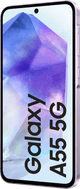 Samsung Galaxy A55 128GB Pink 5G + Samsung 25W Fast Charger Black front