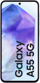 Samsung Galaxy A55 128GB Pink 5G + Samsung 25W Fast Charger Black front