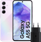 Samsung Galaxy A55 128GB Pink 5G + Samsung 25W Fast Charger Black Main Image
