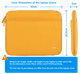 BlueBuilt Laptop Sleeve Width 32cm 13 - 14 inches Yellow visual Coolblue 1