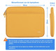 BlueBuilt Housse pour Ordinateurs Portables Largeur 37 cm 15-16 Pouces M Jaune visuel Coolblue 1
