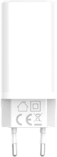 BlueBuilt Power Delivery Oplader met 2 Usb C Poorten 65W Wit onderkant
