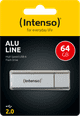 Intenso Alu Line USB 2.0 64GB Silver verpakking