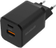 BlueBuilt Power Delivery and Quick Charge Charger with 2 USB Ports 38W Black Main Image
