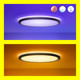 WiZ Ceiling Lamp - SuperSlim - Black - Colored and White Light visual supplier