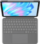 Logitech Combo Touch Apple iPad Air 11 Zoll (2025/2024) Tastaturhülle QWERTZ Grau oberseite