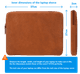 BlueBuilt 15 - 16 inches Laptop Sleeve Width 36 - 37cm Leather Cognac visual Coolblue 2