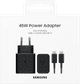 Samsung Super Fast Charging Charger 45W Black + USB-C Cable 1.8m Black Plastic packaging