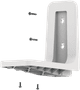 Netgear Orbi Wall Mount for WiFi 7 models (RBEWM) White left side