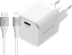 BlueBuilt Power Delivery Charger 30W + Lightning Cable 1.5m Nylon White Main Image