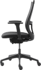 Euroseats Curve Desk Chair + Wheels for Hard Floors left side