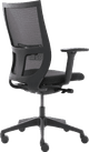 Euroseats Curve Desk Chair + Wheels for Hard Floors back
