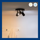 WiZ 3 spots Imageo rond - Gekleurd en Wit licht - GU10 - zwart visual leverancier